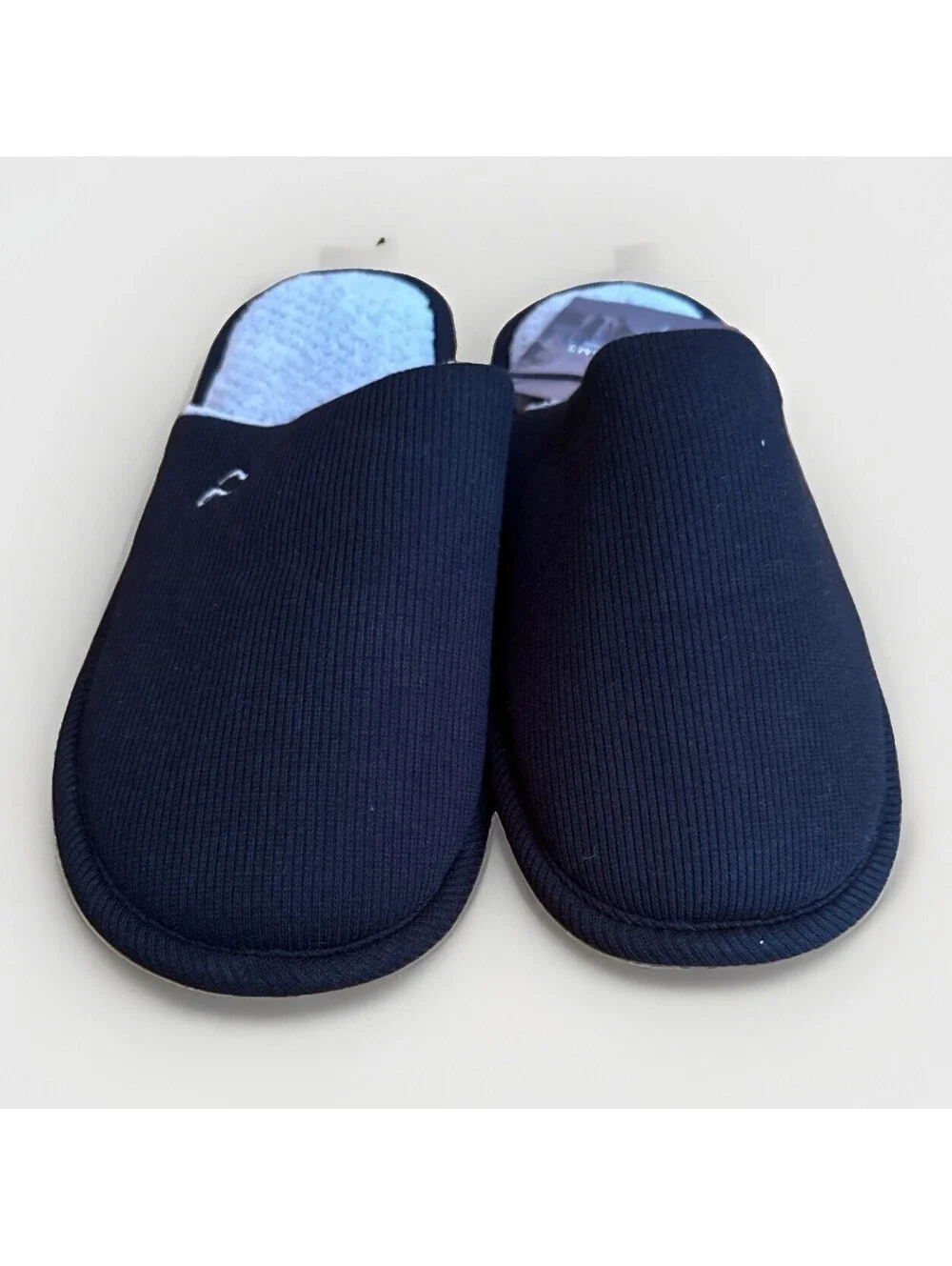 NWT NEW Everfoams Men’s Black House Mule Slippers Memory Foam Medium 9 10